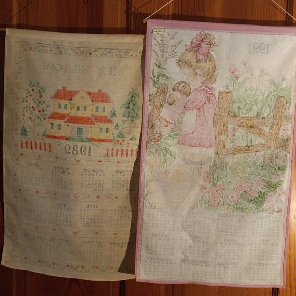 Vintage Fabric Calendars (2) - Picture 2 of 6